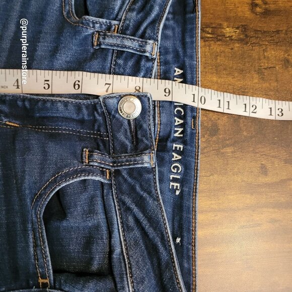 American Eagle Jeans 2 S Jegging Low Rise Next Level Stretch Medium Dark Wash - Picture 10 of 13